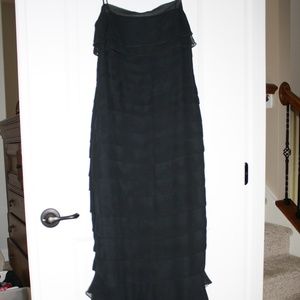 Black floor length ruffled dress